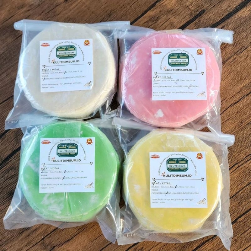 

KULIT DIMSUM UK.10 CM TIPIS LENTUR MUDAH DIBENTUK BANYAK WARNA