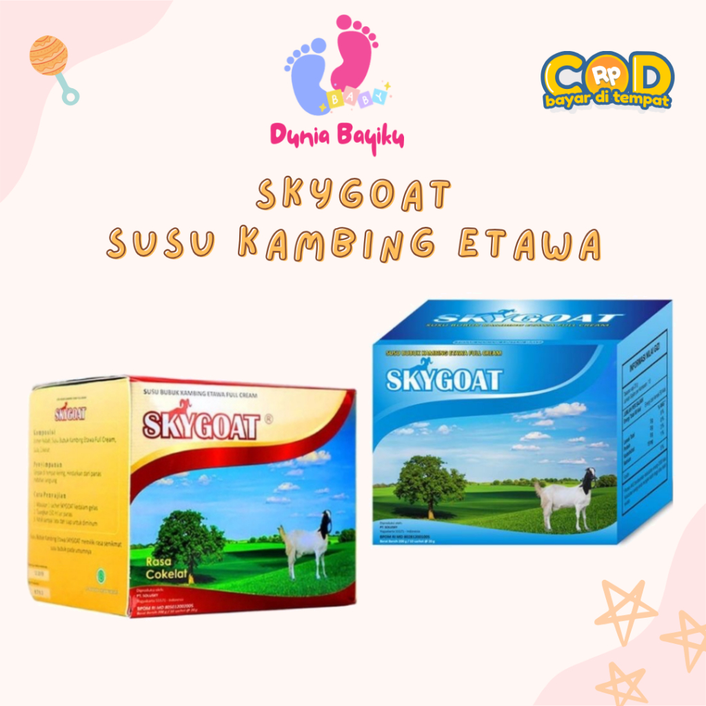 

Bisa COD Susu Kambing Etawa Skygoat Original Vanila Cokelat Full Cream Isi 10 Sachet