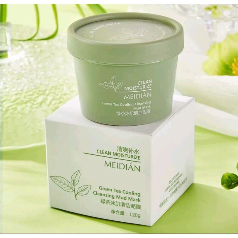 Meigoogle Green Tea Clay Mask / Meidian Green Tea Clay Mask Masker Wajah Green Tea