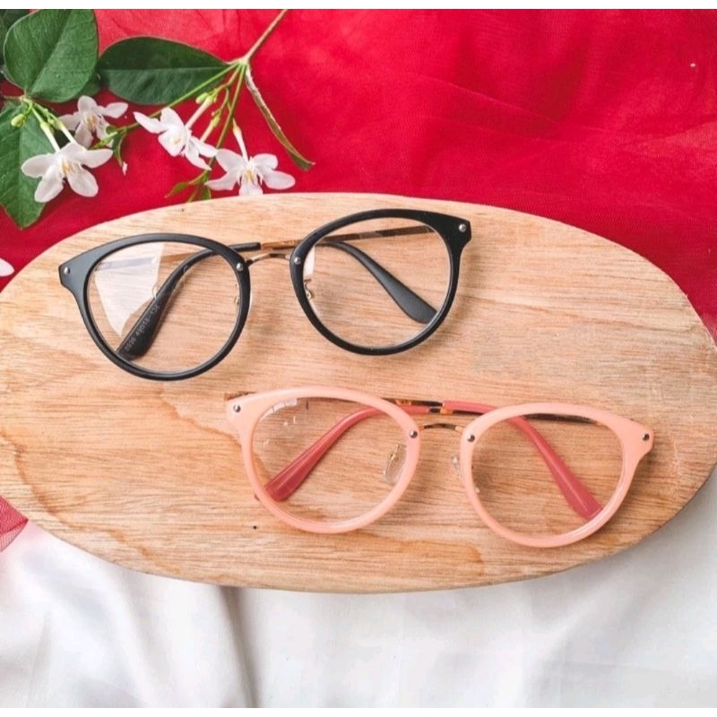 kacamata PHOTOCROMIC minus Antiradiasi (paket frame+lensa)ROUND OWL PLASTIK