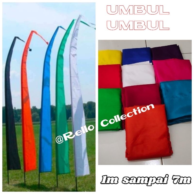 UMBUL UMBUL BALI WARNA WARNI LENGKAP UKURAN - 3M SAMPAI 7M