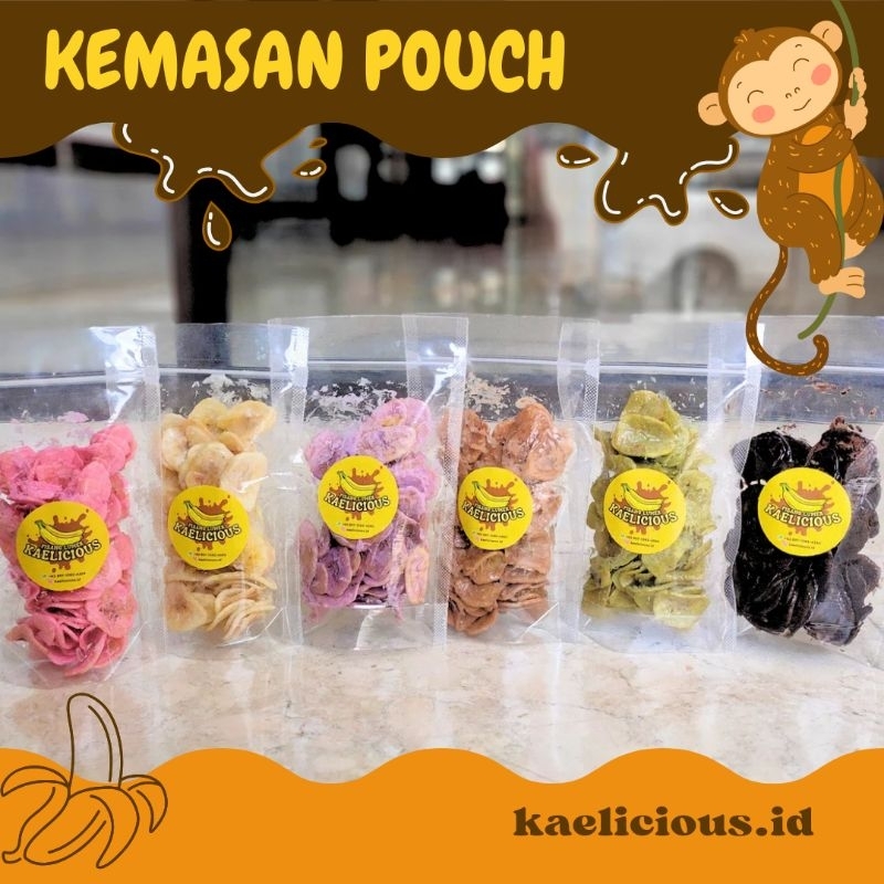 

Termurah terlaris keripik pisang lumer kemasan pouch 80gr / keripik pisang basah