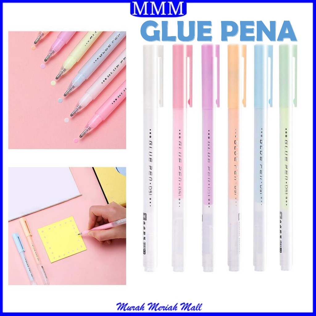 

MMM Pulpen Lem Kertas Cepat Kering Lem Cair Anti Bocor Bentuk Pena Glue Pen Stiker Scrapbook Diy Untuk Anak-Anak