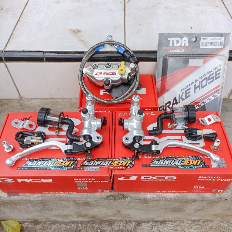 PAKET SET RCB RACING BOY NMAX PCX ADV XMAX MASTER REM RCB RADIAL S1 14MM KIRI KANAN KALIPER RCB S SE