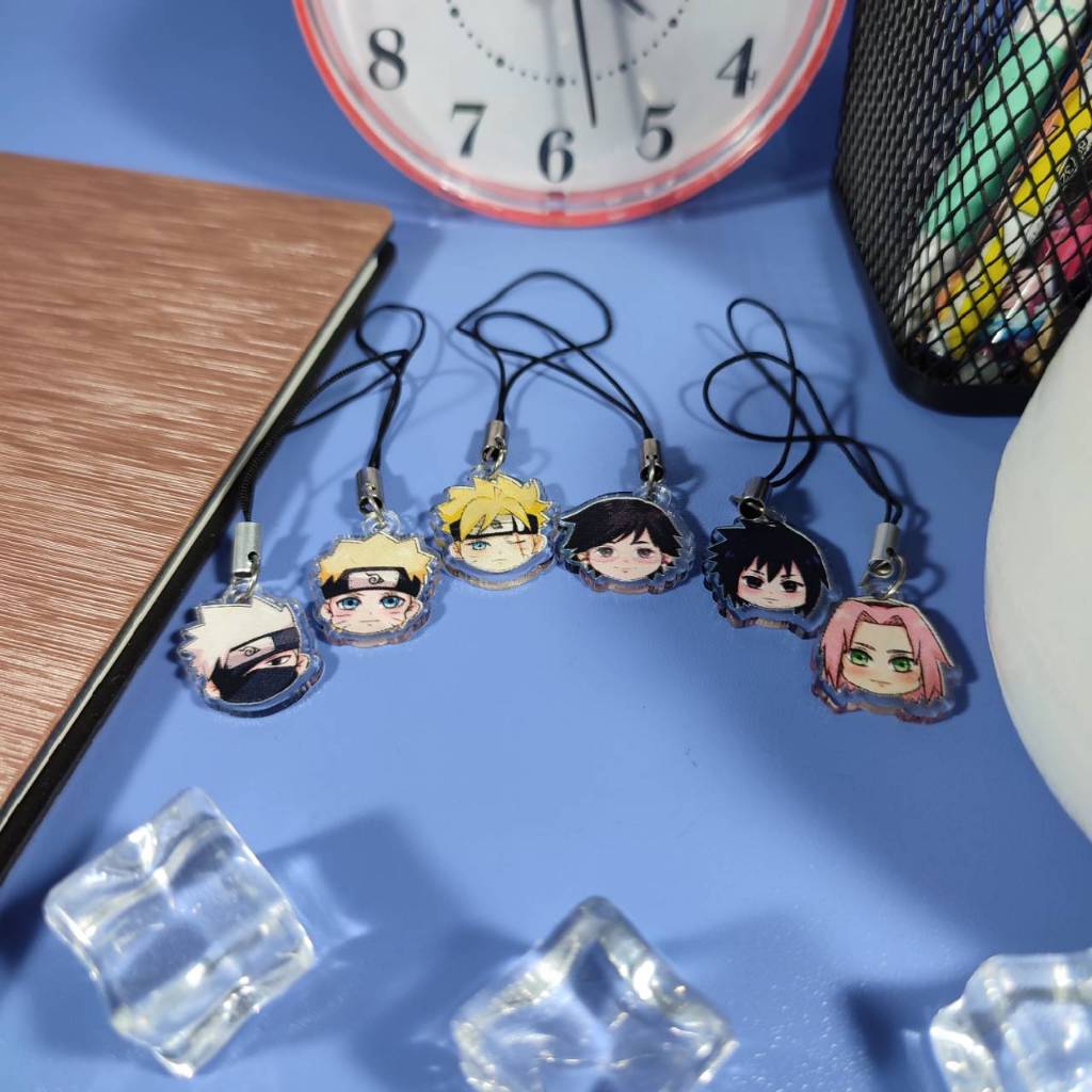 Strap Gantungan HP Anime - Variasi Naruto - Sasuke - Kakashi - Sakura