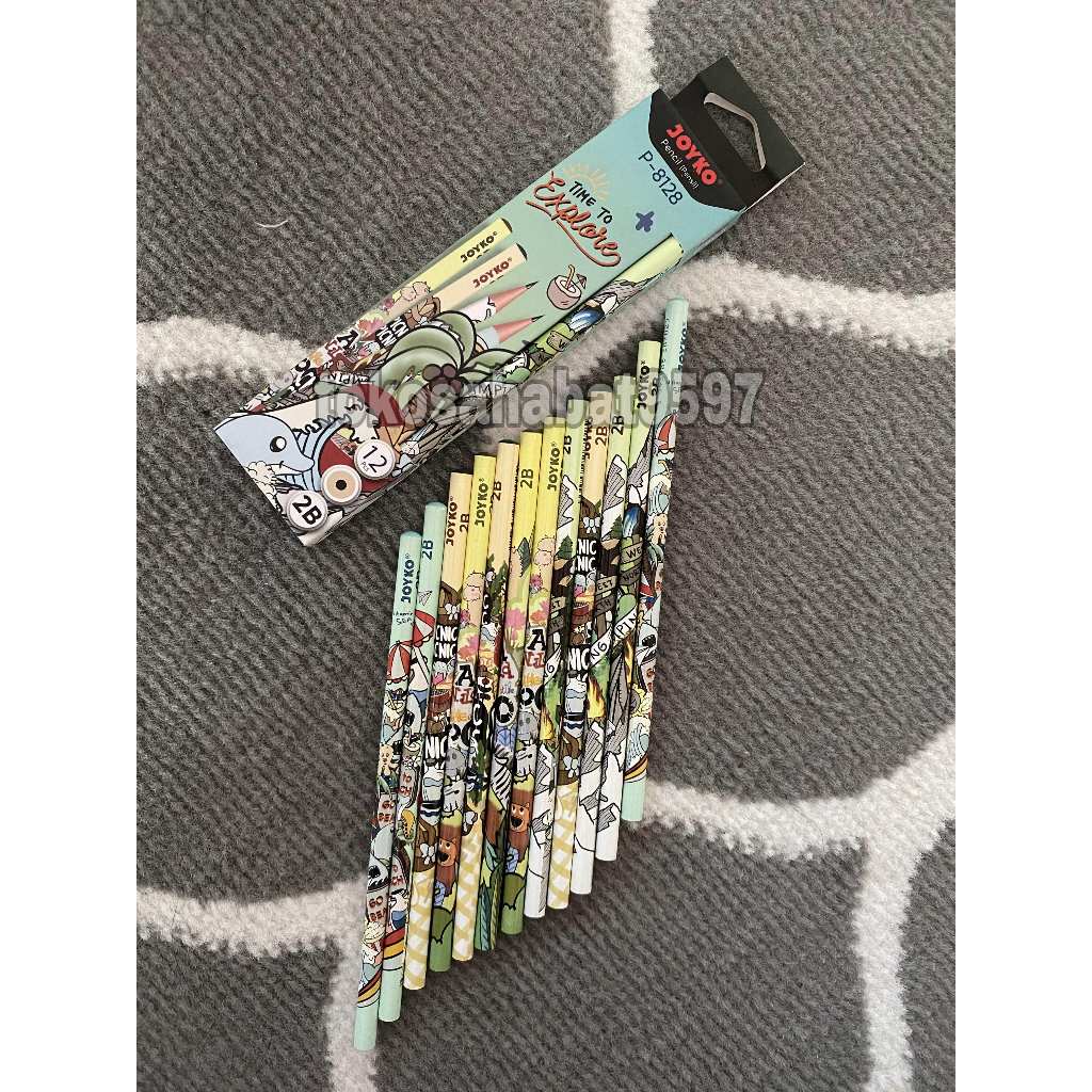 

Pensil, Pencil P 8128 2B Joyko | Pensil + Penghapus Murah