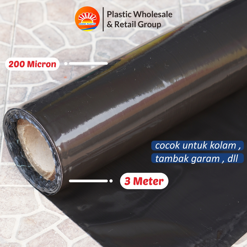Geomembran Hdpe Tebal 200 Micron Lebar 3 Meter