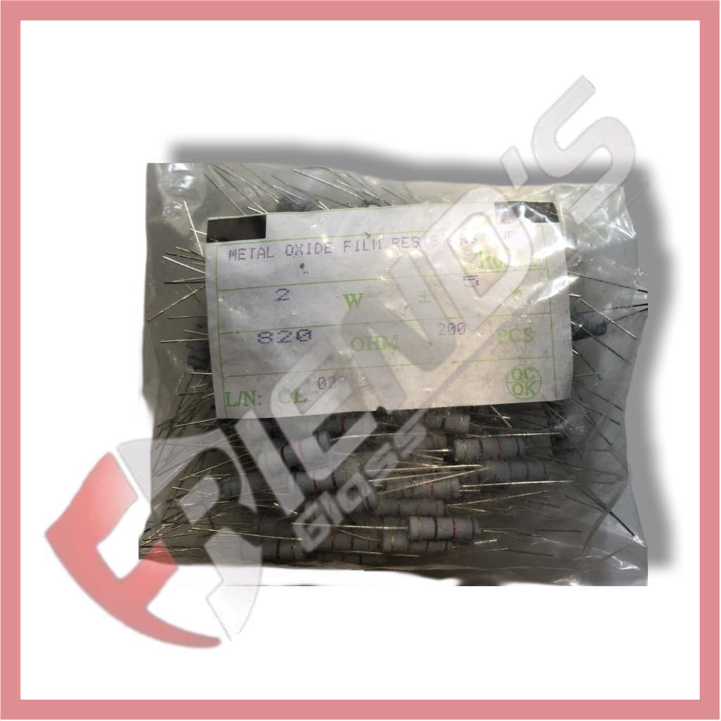RESISTOR 820 OHM 2W METAL Oxide 5% 820OHM 2 WATT RESISTOR 2WATT 820OHM 1 PCS