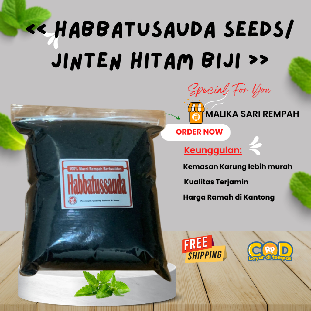 

Habbatussauda Seed Premium | Jinten Hitam Biji Premium [ 1 KG]