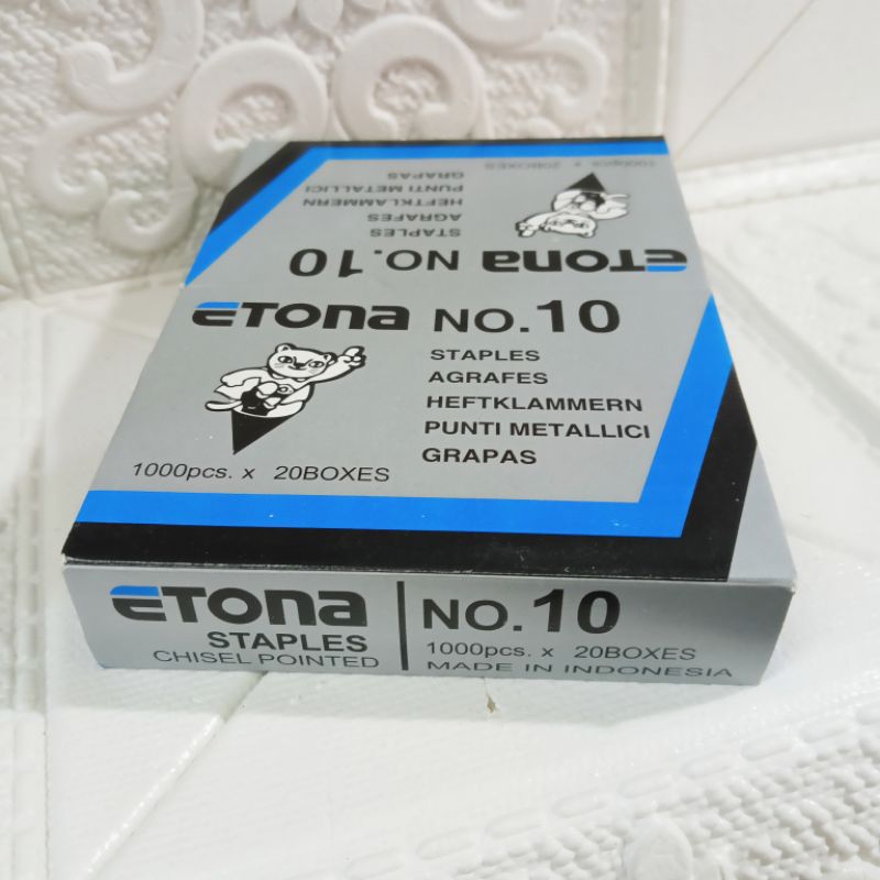

Isi Staples/Isi Hekter Etona No.10-m 1 pak isi 20 Kotak