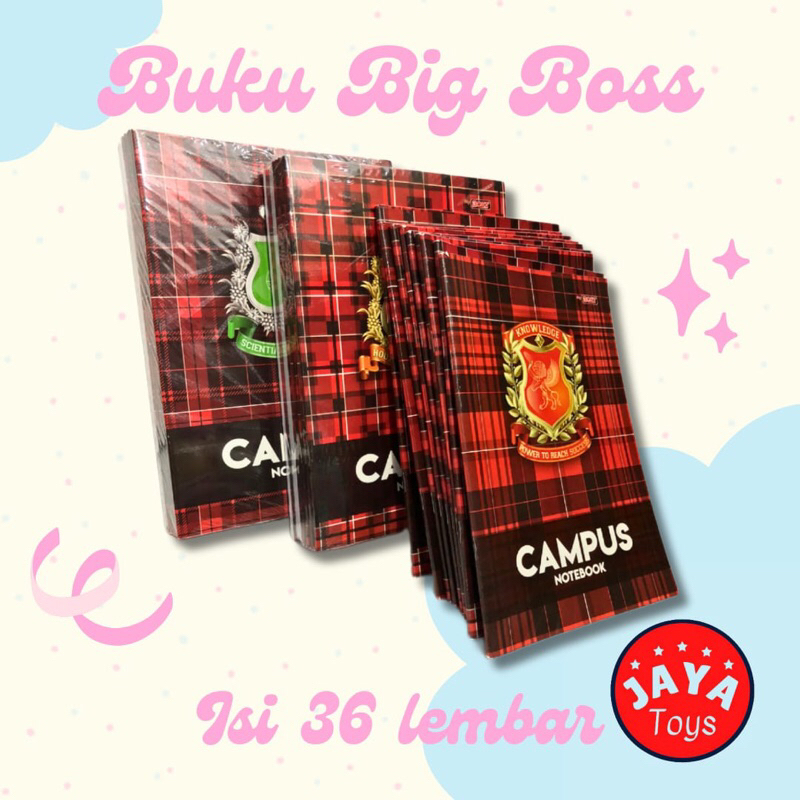 

Buku Tulis Boxy Campus Bigboss 36 Lembar ( Pack )