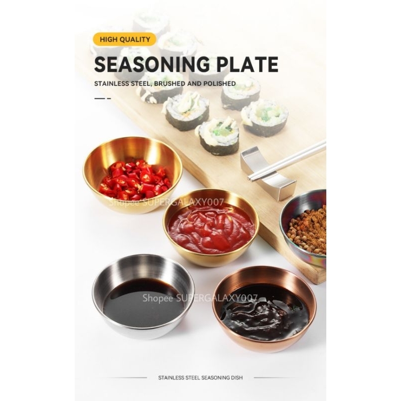 Mangkok Saos Mangkok Stainless Mangkok Kecil Mangkok Cabe Mangkok Seasoning Plate High Quality Mangk