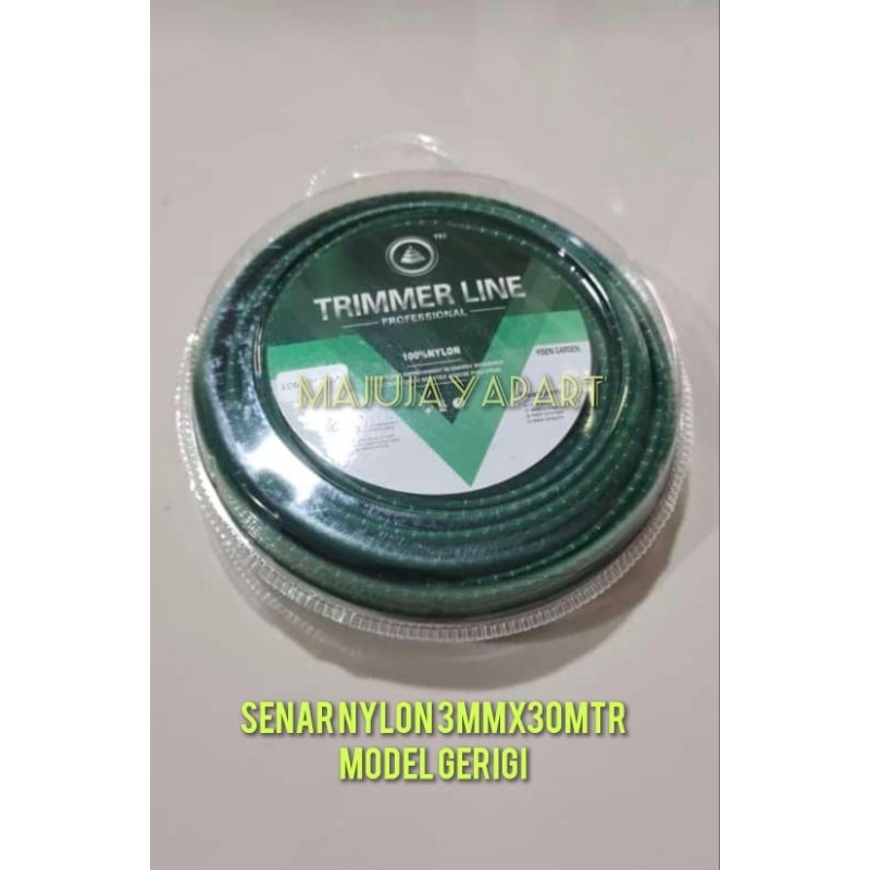 ADY78 senar mesin potong rumput 3mmx30meter model gerigi