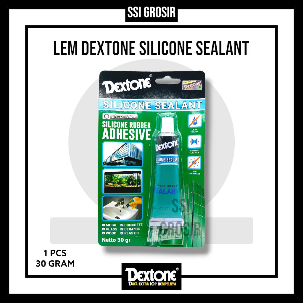 LEM DEXTONE / LEM SILICONE SEALANT 30G / LEM KACA SILICONE RUBBER SEALANT
