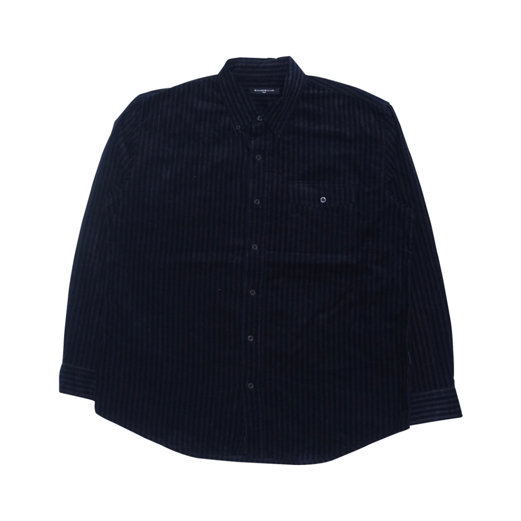 Bang Bang Corduroy Striped Purpple Long Sleeve Shirt
