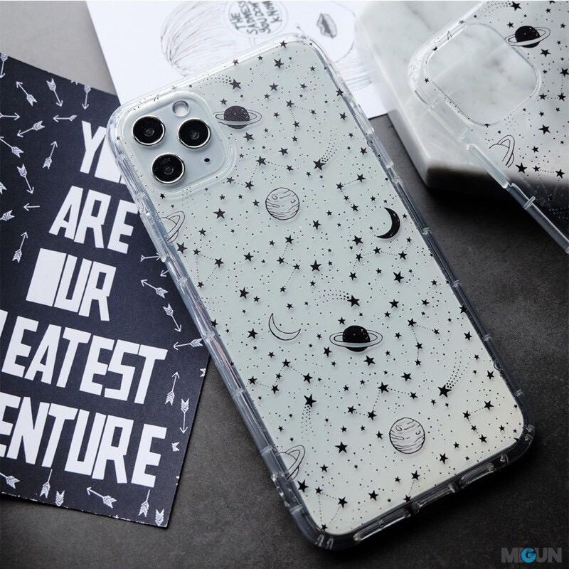 Softcase iPhone 11 Star Moon Transparent Black Space Case iPhone11 Bening Bintang Bulan Sky Planet C