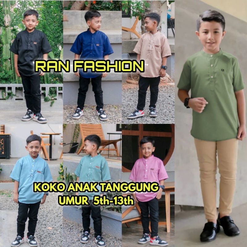 Grosir Baju Koko Anak // koko anak umur 5-13 Tahun Bahan Signature Premium