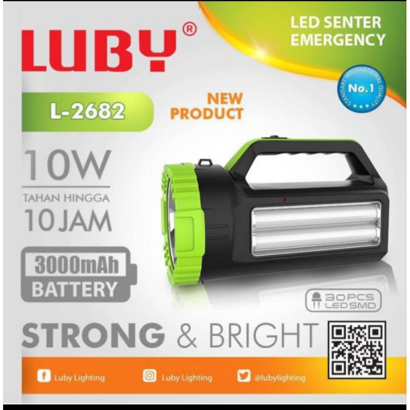 Luby L2682 Senter Tangan Emergency 10 Watt Luby