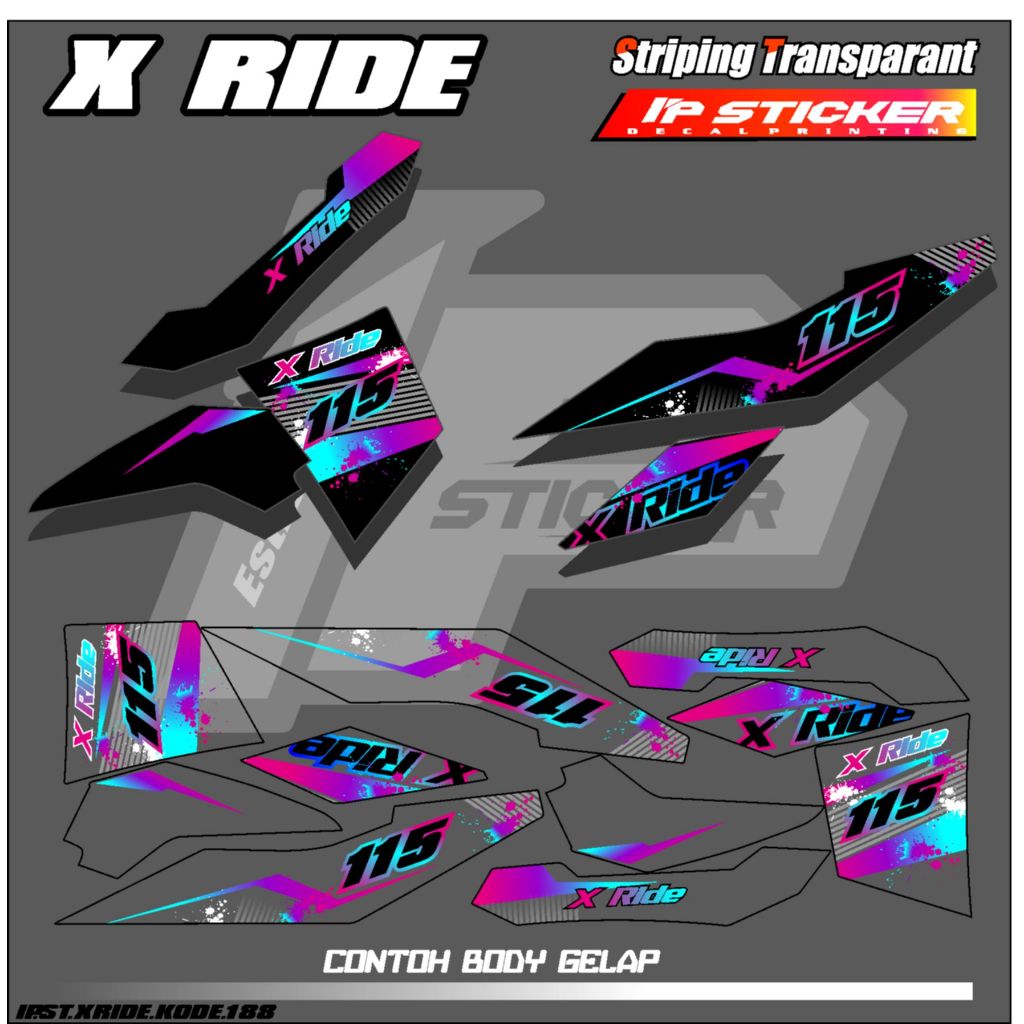 

X RIDE(COD) STIKER STRIPING MOTOR YAMAHA X RIDE - STIKER LIST GRAFIK SIMPLE WARNA VARIASI DESAIN RACING HOLOGRAM DAN TRANSPARAN BISA COD IP.KODE-188