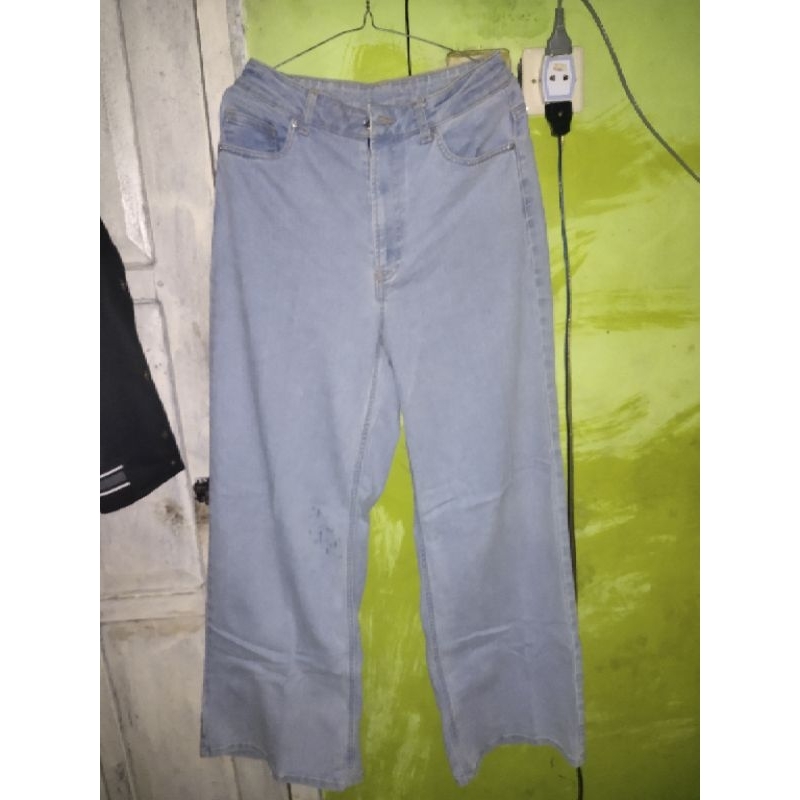 Preloved kulot jeans highwaist merk h&m