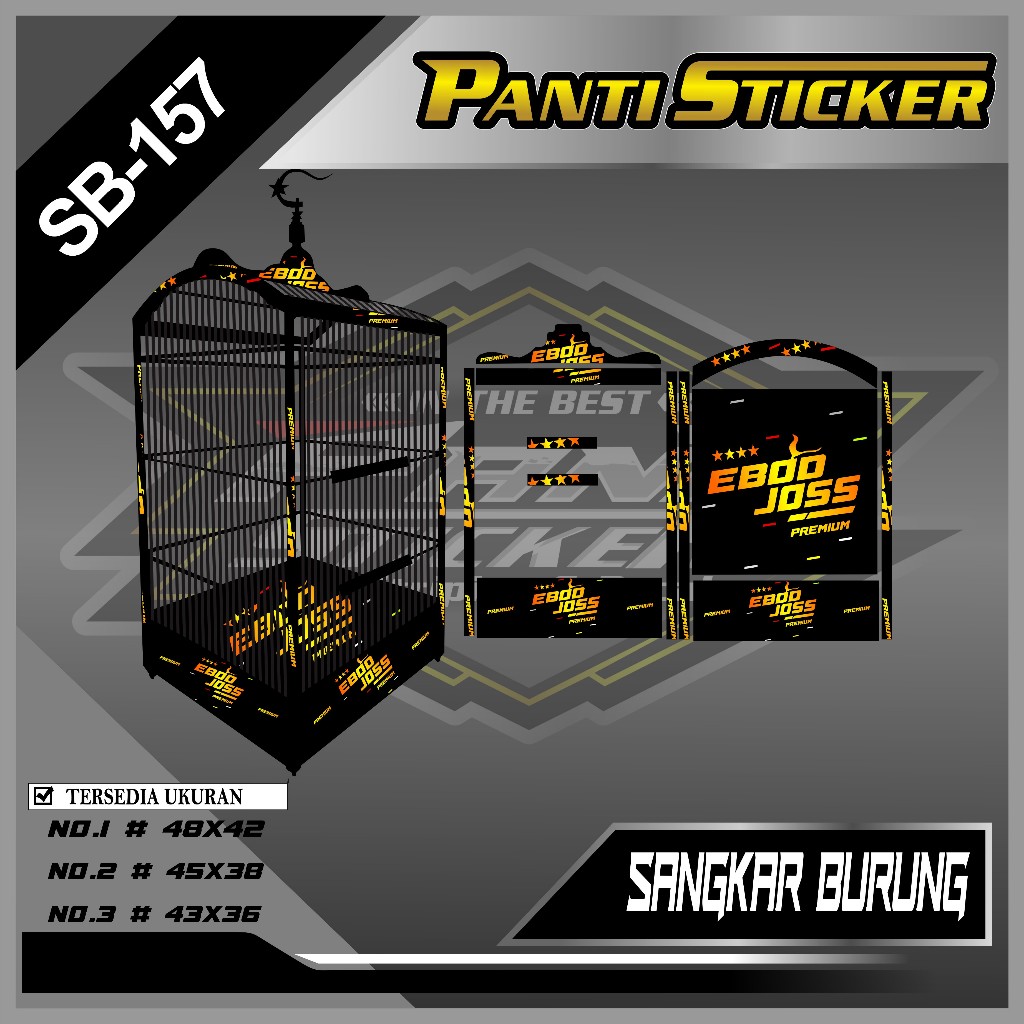 Sticker [ Anti Air ] Sangkar Burung Variasi EBOD JOSS - Decal Kosan Love Bird Kandang EBOD JOSS Kota
