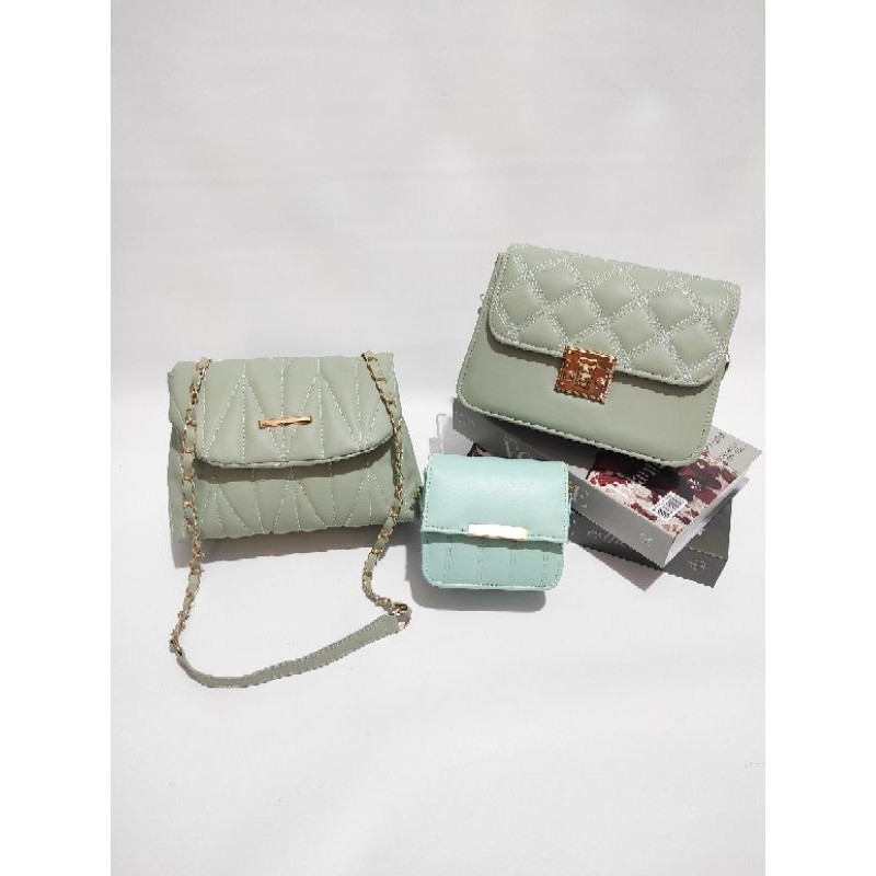 Promo Paket Usaha 3 Tas Selempang Wanita Premium Wenny Safira tas mini