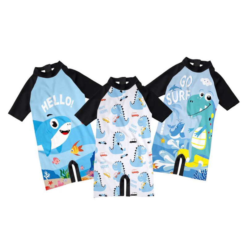 baju renang anak bayi terbaru laki laki dan perempuan motif hewan animal lucu