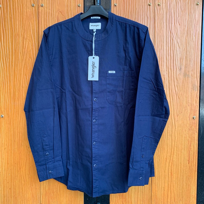 Kemeja Koko Kemko Wrangler Original HAYDESMCSC02P23 Lengan Panjang