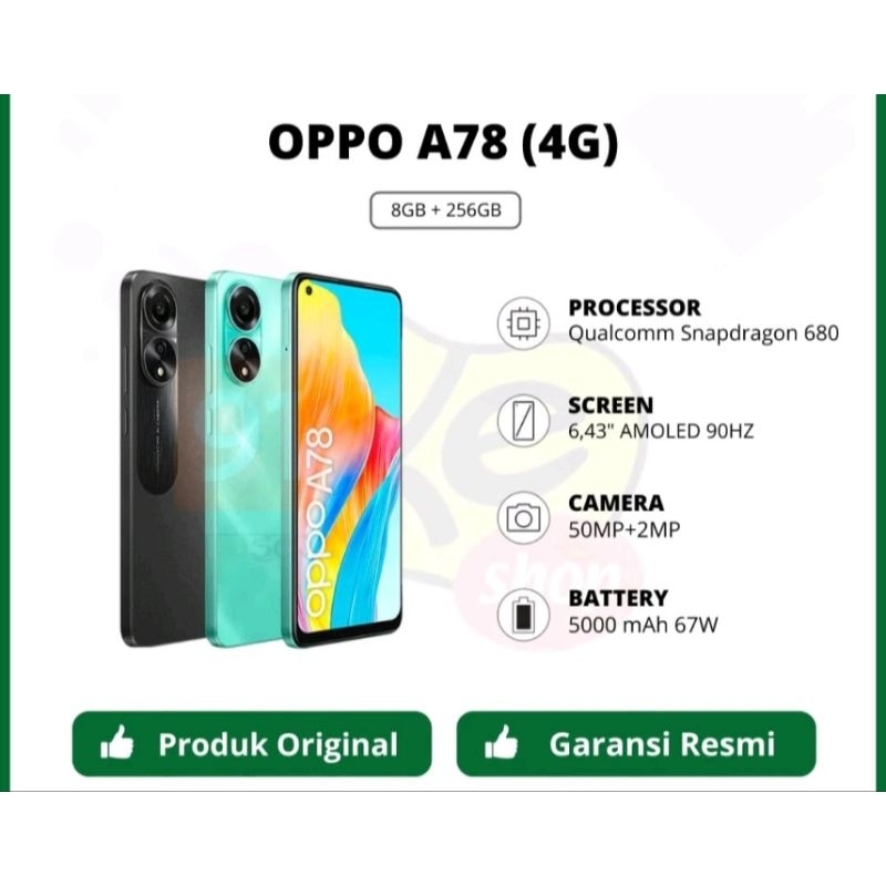 OPPO A78 4G Smartphone (8GB/256GB)