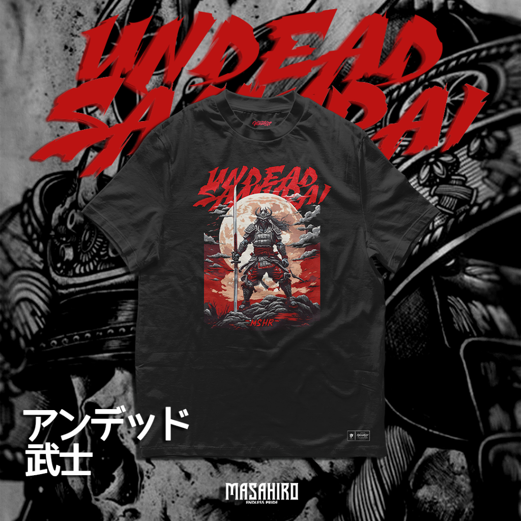 MASAHIRO CLOTH | KAOS / TSHIRT HALLOWEEN SERIES | UNDEAD SAMURAI