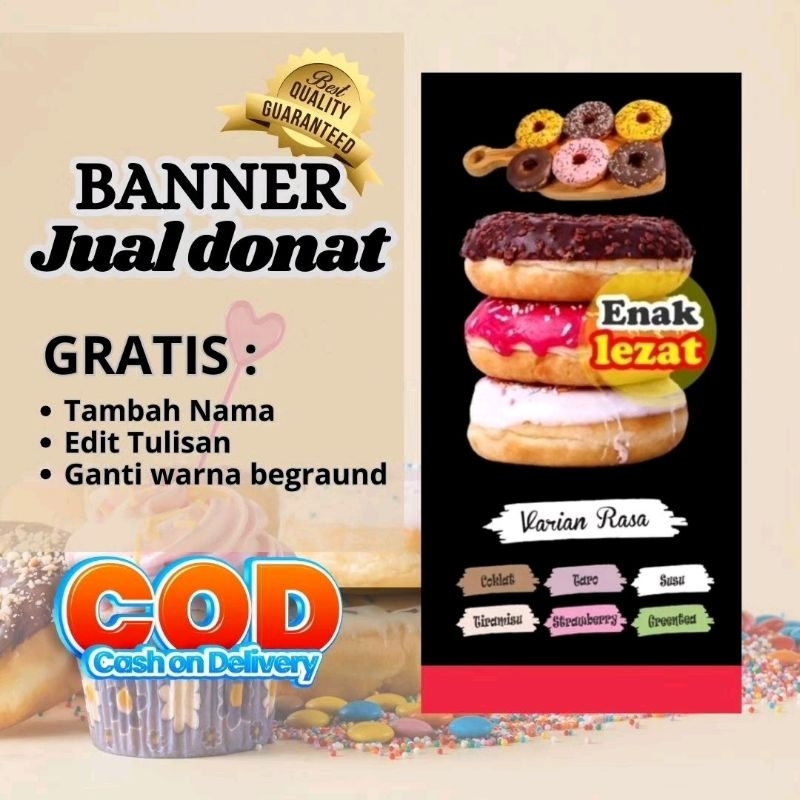 SPANDUK BANNER JUALAN DONAT