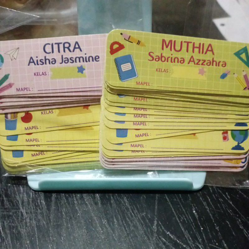 

Label nama Citra Aisha Jasmine & Muthia Sabrina Azzahra