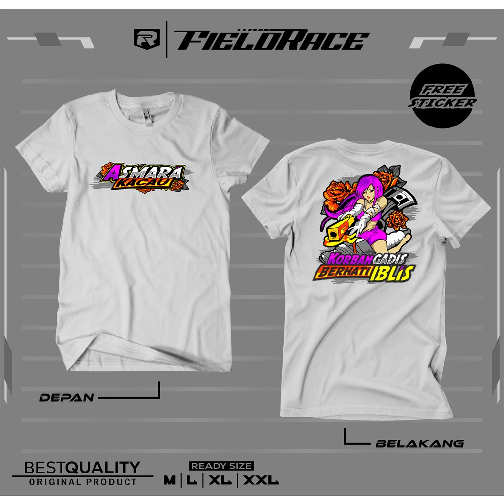 Tshrit Baju kaos asmara kacau / kaos kata kata / kaos laris / kaos korban gadis /kaos racing / distr
