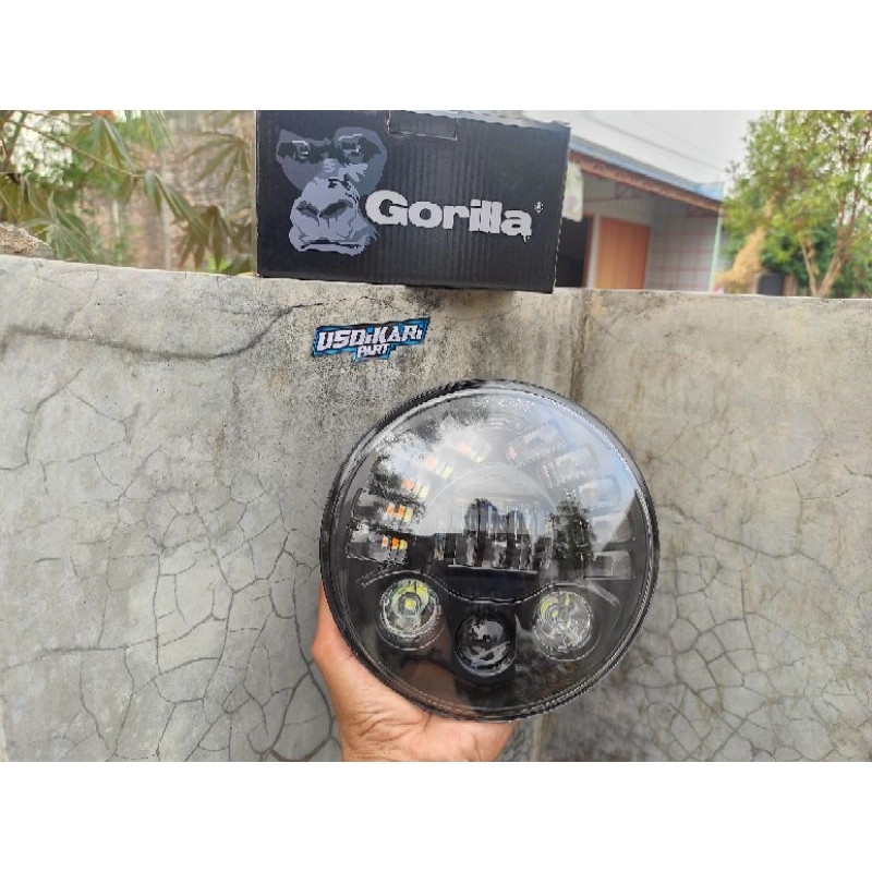 lampu daymaker 7 inch import gorilla pnp batok lampu tiger megapro ninja ss r lampu daymeker gorilla
