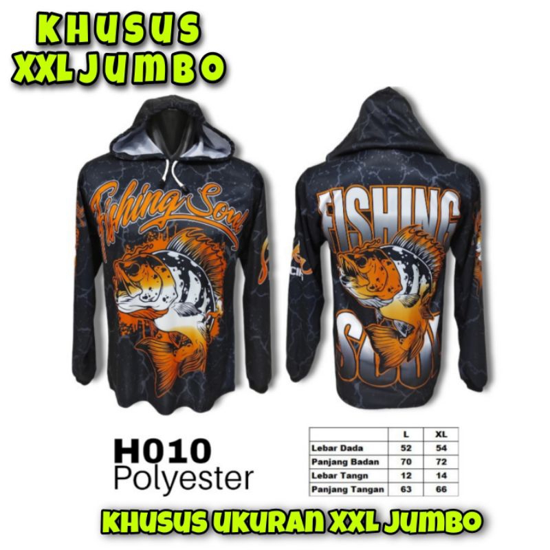 Baju Jersey Mancing XXL JUMBO Kaos Jersey Mancing Ukuran XXL JUMBO