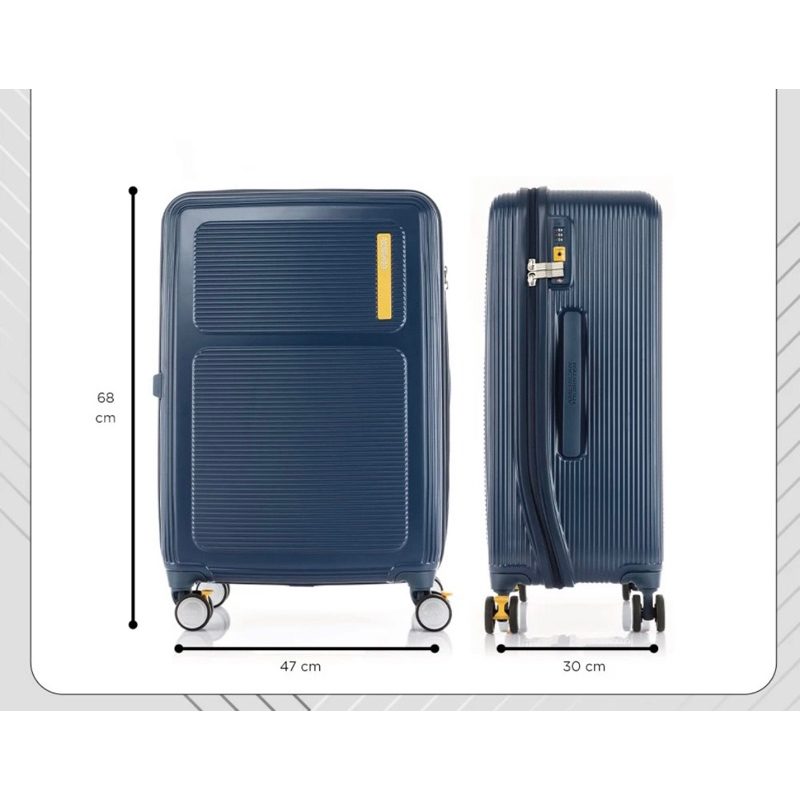 KOPER AMERICAN TOURISTER (MEDIUM 25 inch) PETROL BLUE