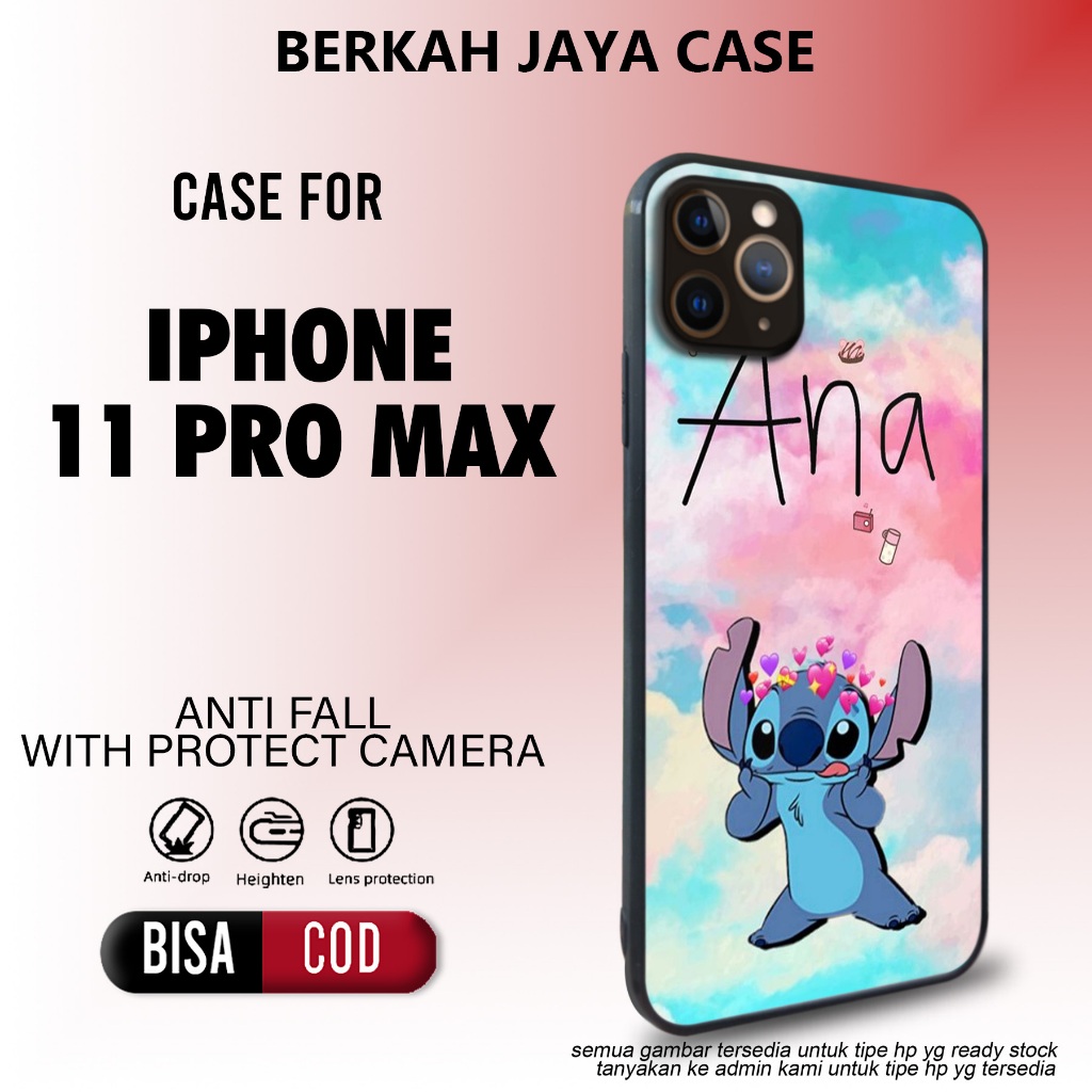 Berkah Case Hp IPHONE 11 PRO MAX Motif Lilo Casing Baru Hardcase Softcase Estetik Premium Aksesoris 