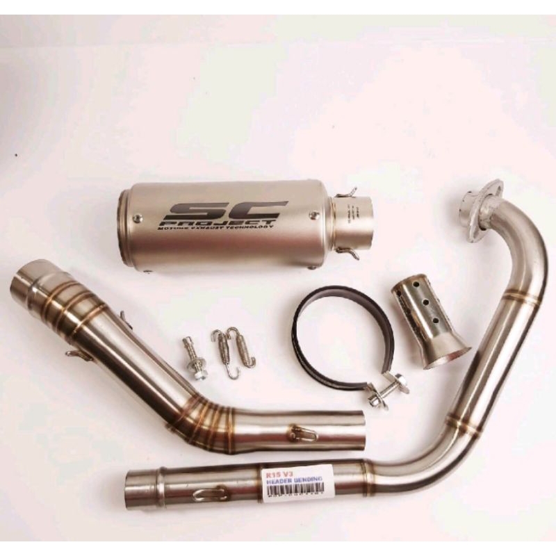 Knalpot IMPORT taiwan SC PROJECT VIXION/R15/XABRE/CB150R/SONIC/SATRIA FU/CBR150/murah PNP TINGGAL PA