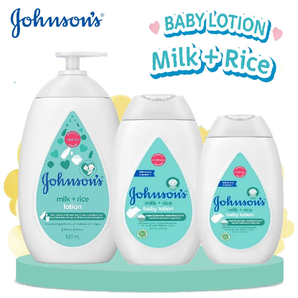Bisa COD Johnsons Baby Lotion Milk + Rice 100 ml & 200 ml - Krim Bayi Losion Bayi Pelembab Kulit