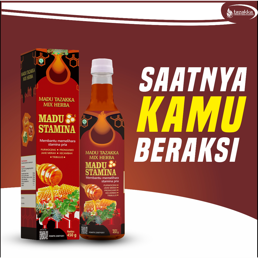 

Madu Stamina dan Daya Tahan Tubuh Meningkat Tazakka isi 450gram Sudah BPOM dan ORIGINAL