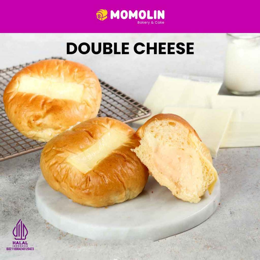 

Momolin Bakery Roti Double Cheese PREMIUM Momolin Bakery | Roti Keju | Roti Manis