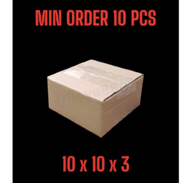 

kotak kardus packing BOX uk 10x10x3 DALAM GAMBAR