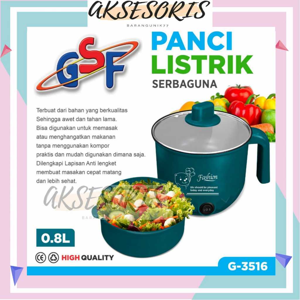 Baru Panci Listrik Gsf G-3516 / Panci Listrik Serbaguna Gsf 3516 / Panci Elektrik Multifungsi /