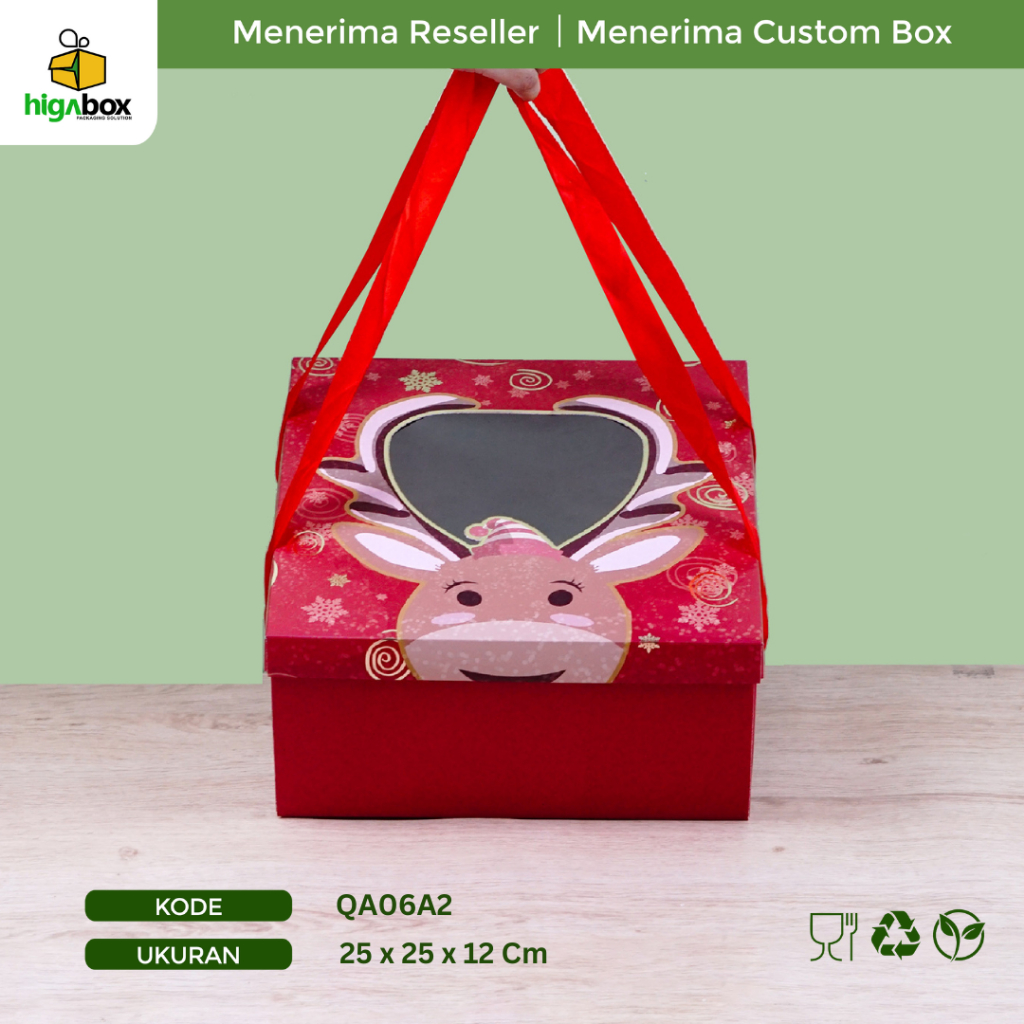 

Box Parcel Natal / Box Kue Natal / Box Christmas / Gift Box / Box Packaging | QA04A2