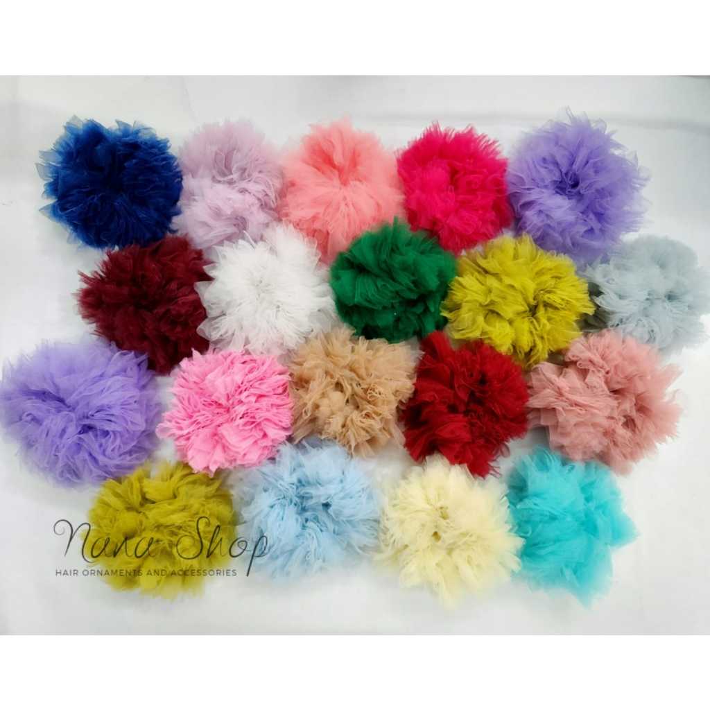 IKAT RAMBUT SCRUNCHIE TILE HALUS / KARET KUNCIR RAMBUT