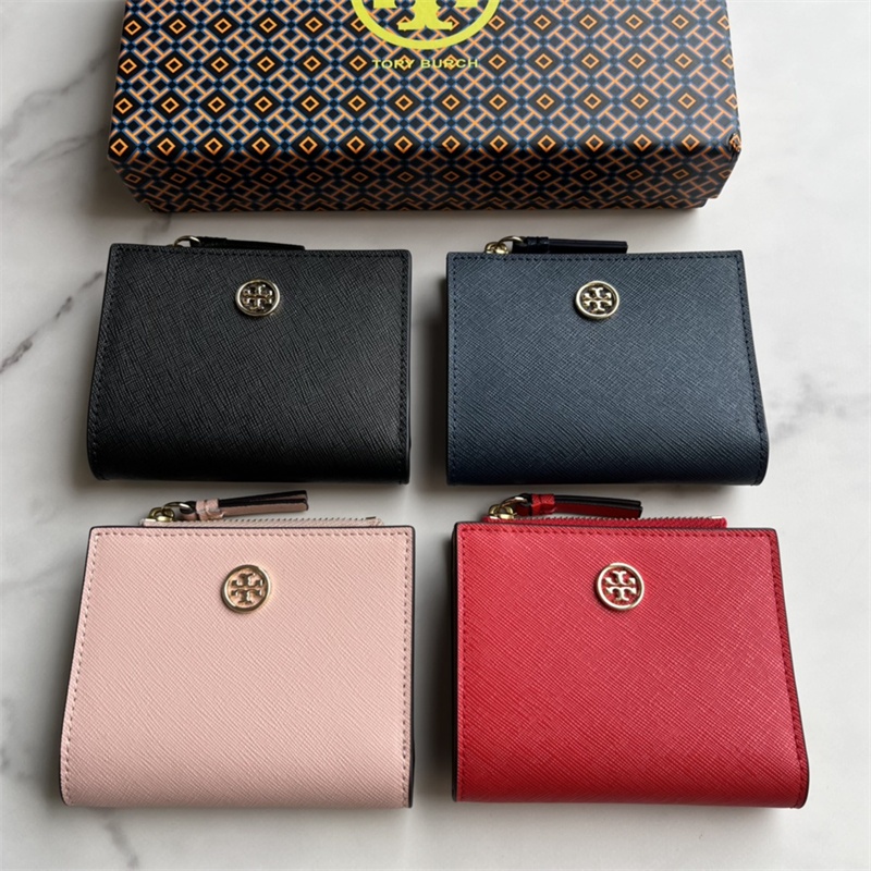 TORY BURCH Women's Wallet Small and Exquisite Wallet Imported Saffiano Leather Small Wallet