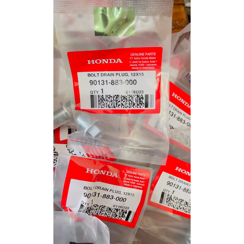 Baut 12x15 pembuangan tap oli bawah motor matic Beat Spacy Vario Scoopy ADV PCX megapro supra GTR bl