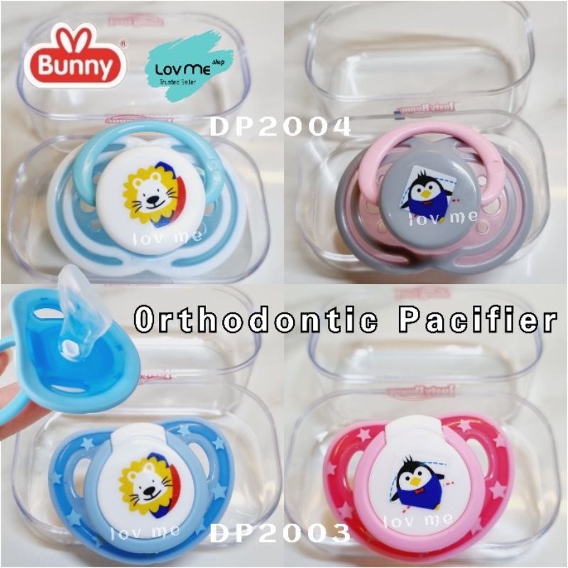 Lusty Bunny Dot Pacifier Silicone Clear Lion | Solid Pinguin DP2004-DP2003