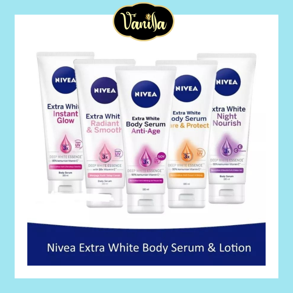 Nivea Body Serum Instant White 180ml hand body lotion