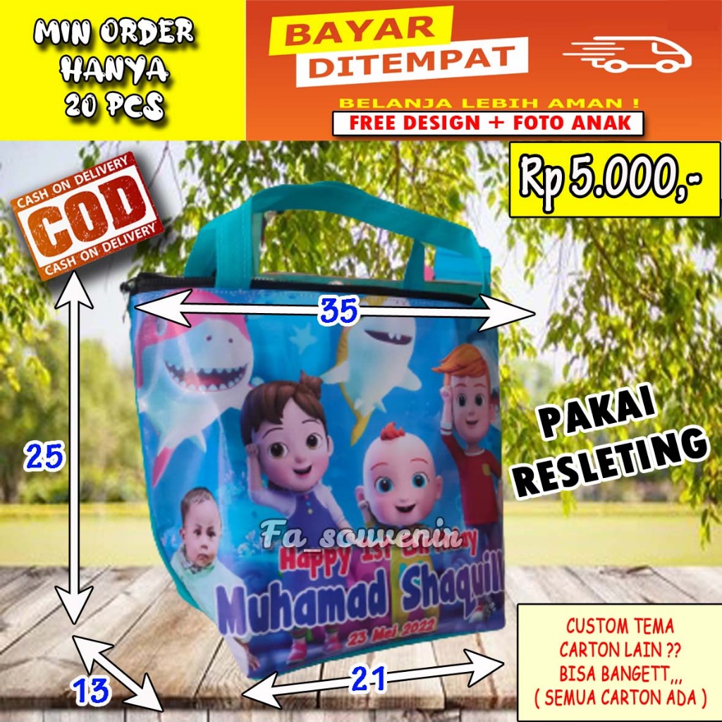 

Tas custom nama Tas Ulang Tahun Terlaris Model Trapesium Pakai Resleting Godiebag ulang tahun murah souvenir ulang tahun anakTas custom nama Tas Ulang Tahun Terlaris Model Trapesium Pakai Resleting Godiebag ulang tahun murah souvenir ulang tahun anak